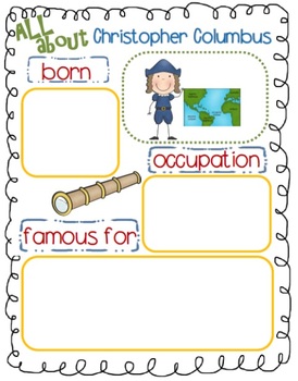 Christopher Columbus Worksheets and Book by Anne Hofmann 1st Grade