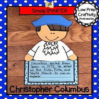 Preview of Christopher Columbus Writing Cut and Paste Craftivity
