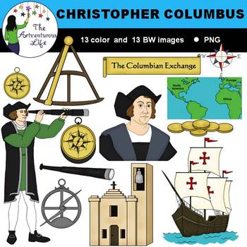 Preview of Christopher Columbus and the Explorers Clip Art