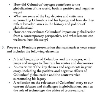 Christopher Columbus and the Impact of Globalization by Curt's Journey