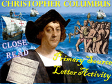 Christopher Columbus primary Source Letter Activity