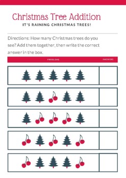 Preview of Chritsmas tree counting for pre school kids