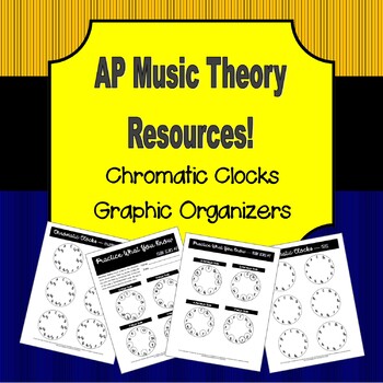 Preview of Chromatic Clock Worksheets for Music Theory