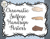 Chromatic Solfege Hand Sign Posters {Grey & Blue}