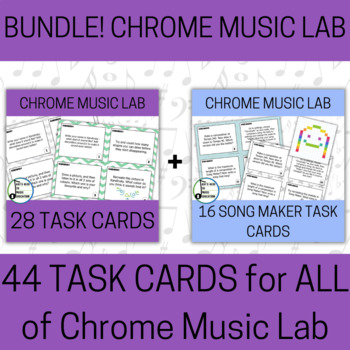 Preview of Chrome Music Lab 44 Task Cards BUNDLE - for Song Maker, Kandinsky, and more!