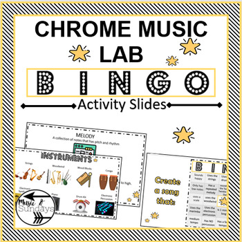 Preview of Chrome Music Lab Bingo Activity for Music on a Cart or Remote Learning