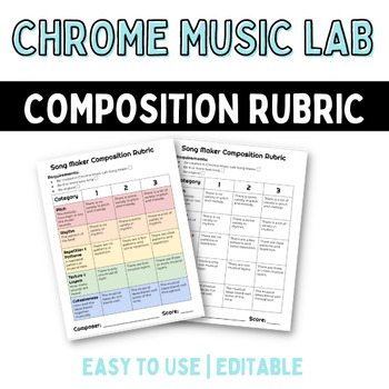 Preview of Chrome Music Lab Composition Rubric | Editable