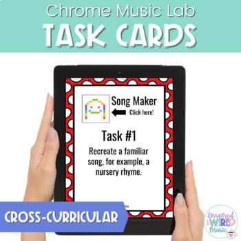 Preview of Chrome Music Lab Elementary Music Centers - Digital or Printable Task Cards