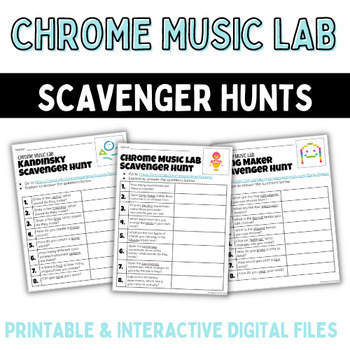 Preview of Chrome Music Lab Scavenger Hunts | Printable & Digital