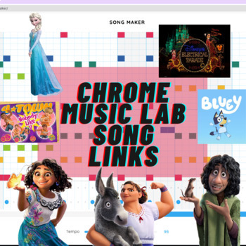 Preview of Chrome Music Lab Song Links-Disney Favorites Pack