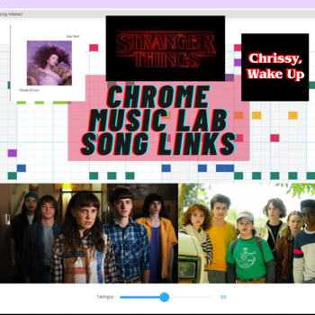 Preview of Chrome Music Lab Song Links--Stranger Things Pack