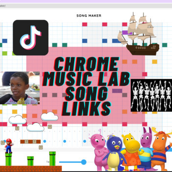 Preview of Chrome Music Lab Song Links- TikTok Favorites Pack