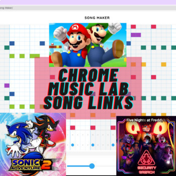Preview of Chrome Music Lab Song Links--Video Game Pack