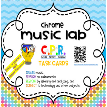 Preview of Chrome Music Lab Task Cards -Distance Learning