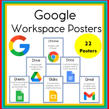 Preview of Google Workspace Posters | Computer Lab Posters | Technology Posters