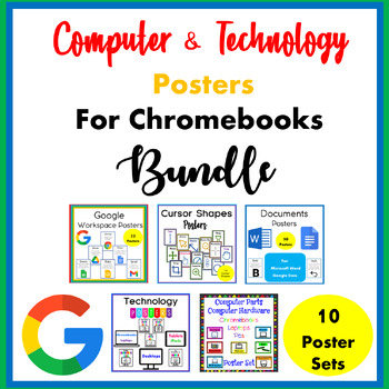 Preview of Chromebook Computer Posters Bundle | Computer & Technology Posters