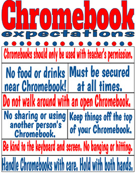 Preview of Chromebook Expectations poster