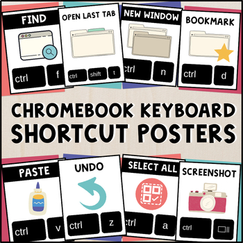 Preview of Chromebook Keyboard Shortcuts - 27 Technology Posters