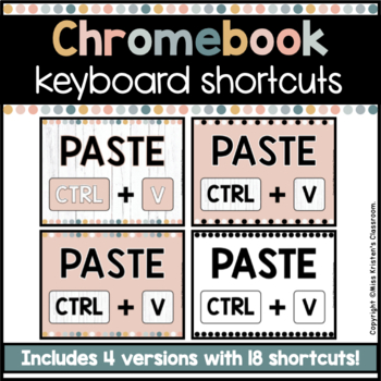 Preview of Chromebook™ Keyboard Shortcuts - Boho Neutral