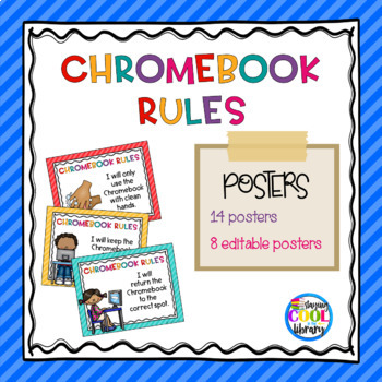 Preview of Chromebook Rules Posters {Editable} 