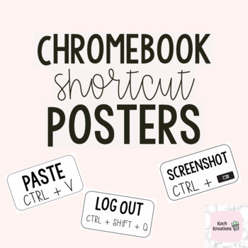 Preview of Chromebook Shortcut Posters
