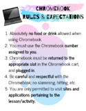 Chromebook rules and expectations poster