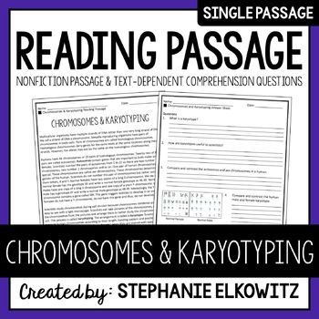 Preview of Chromosomes and Karyotyping Reading Passage | Printable & Digital