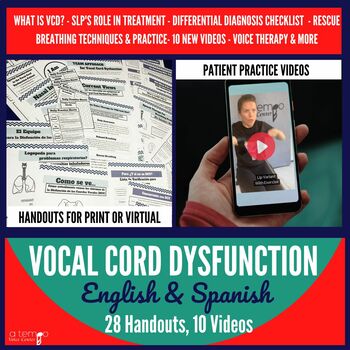 Preview of Vocal Cord Dysfunction VCD/PVFM Handouts for Speech Therapy