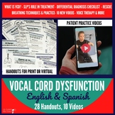 Vocal Cord Dysfunction VCD/PVFM Handouts for Speech Therapy