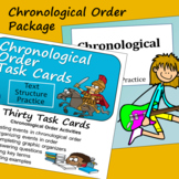 Chronological Order Text Structure -Task Cards and Slide P