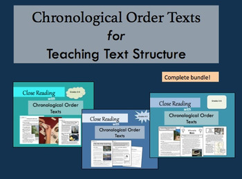 Preview of Chronological Order Texts for Teaching Text Structure