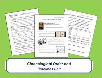 Preview of Chronological Order and Timelines Unit