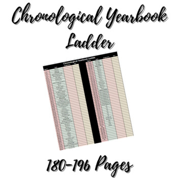 Preview of Chronological Yearbook Ladder for 180 to 196 page books