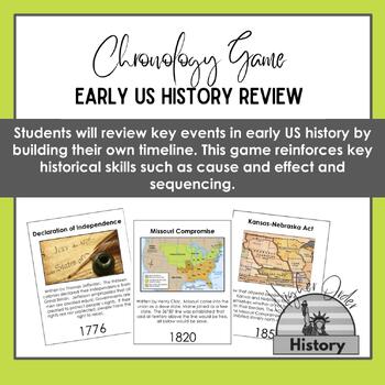 Preview of Chronology Review Game: Early US History 