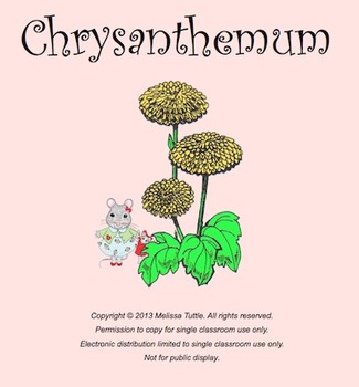 Preview of Chrysanthemum 5 Day SMARTboard ~ CCSS Aligned ~ Printables, Centers & Assessment