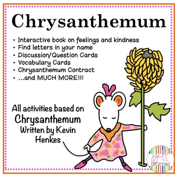 Chrysanthemum Activities By Jgill Creations Teachers Pay Teachers