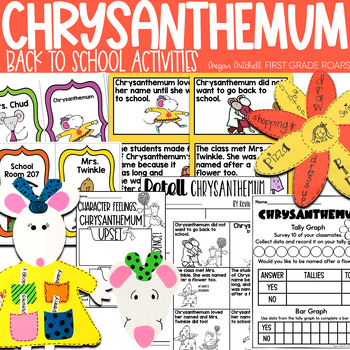 Preview of Chrysanthemum Back to School Activities First Day Beginning of the Year