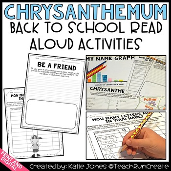 Preview of Chrysanthemum Back to School Activities and Printables