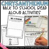 Chrysanthemum Back to School Activities and Printables