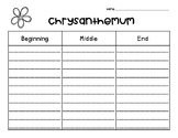 Chrysanthemum - Beginning, Middle and End Graphic Organizer