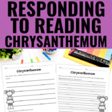 Chrysanthemum Book Companion | Reading Response Pages | Sub Plans