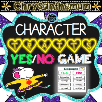 Preview of Chrysanthemum Character Traits Game | First Day of School Activities