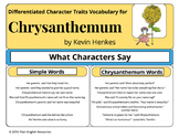 Chrysanthemum Character Traits and Emotions in Plain English