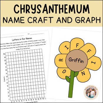 Preview of Chrysanthemum Name Craftivity and Graph