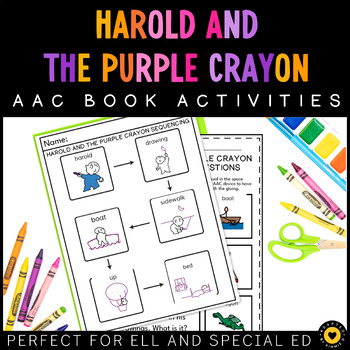 Preview of Harold and the Purple Crayon Picture Book Activities Special Education ELL