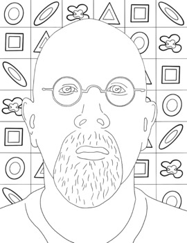 Preview of Chuck Close Coloring Page