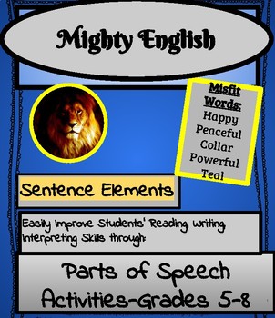 Preview of Parts of Speech Activity Book-Grades 5-8