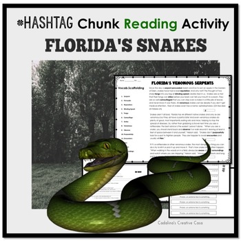Preview of Chunk Reading Activity about Florida's Venomous Serpents