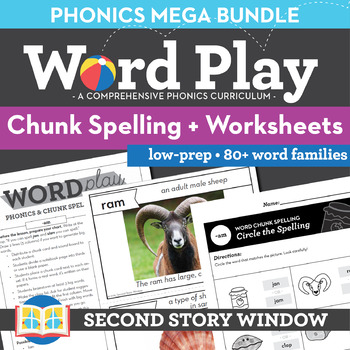 Preview of Chunk Spelling + Worksheets MEGA Bundle - Word Families Activities SOR