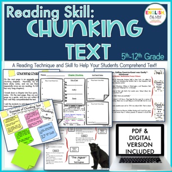 Preview of Close Reading & Chunking Text: Reading Comprehension Skills